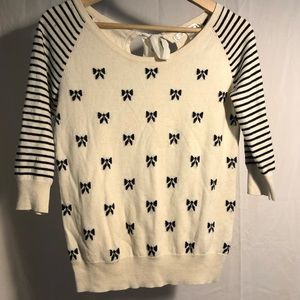 LC Lauren Conrad printed tie back sweater